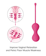 VervePearls - Ergonomic Silicone Kegel Beads - Pink Swirl