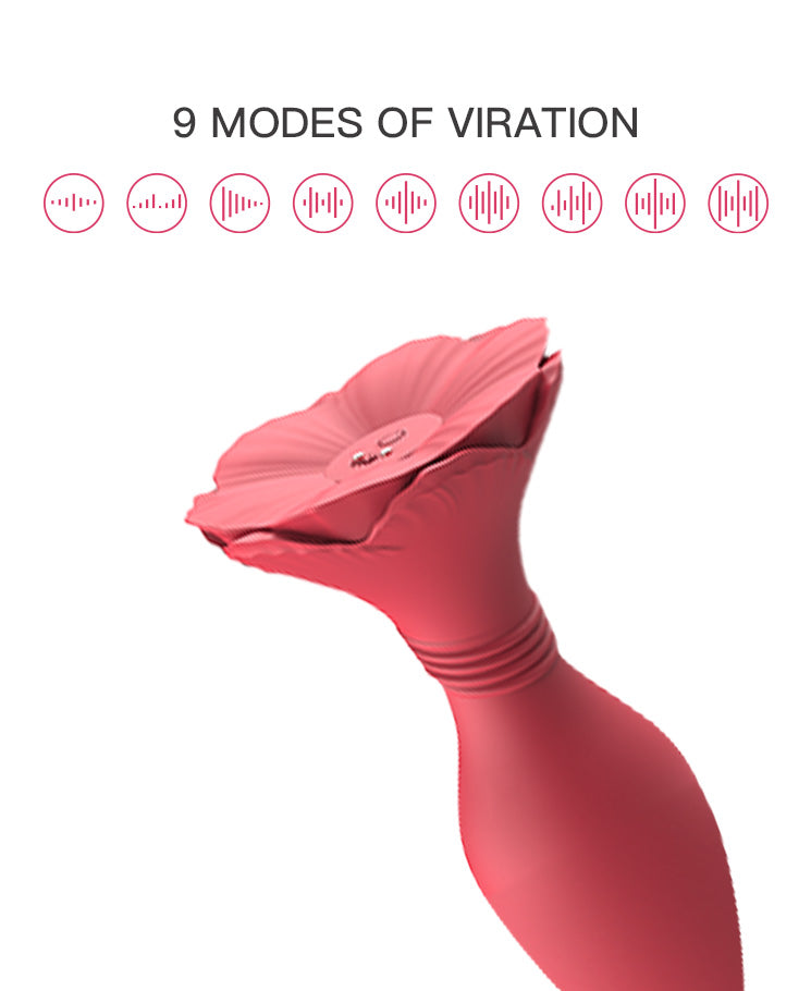 Rose ecstasy-Scarlet Rose Silicone Vibrator