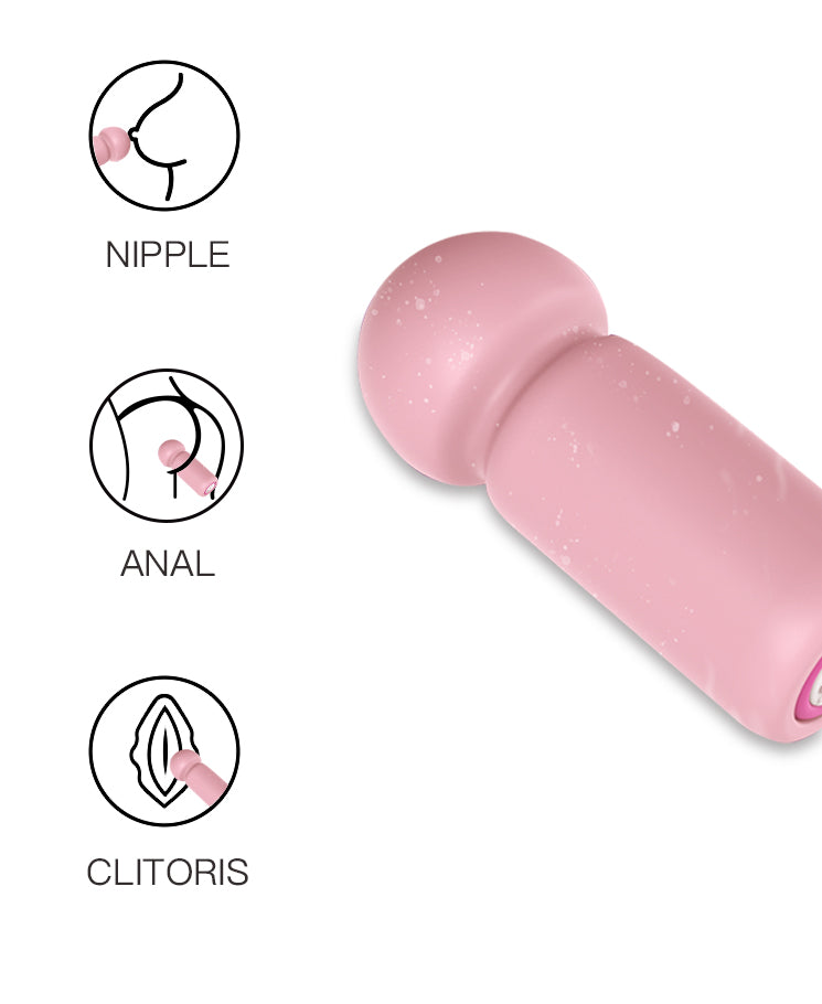 Noir Sphere Mini Wand Vibrator – Compact Silicone Massager with Powerful Vibration