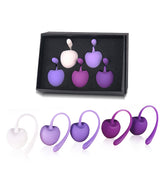 purple cherry kegel ball set - silicone weighted training balls for intimate wellness (Set)