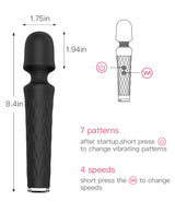 Vivid Fuchsia Retractable Wand Vibrator – Textured Silicone Thrusting Toy with Multi-Speed Vibration