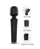 Vivid Fuchsia Retractable Wand Vibrator – Textured Silicone Thrusting Toy with Multi-Speed Vibration