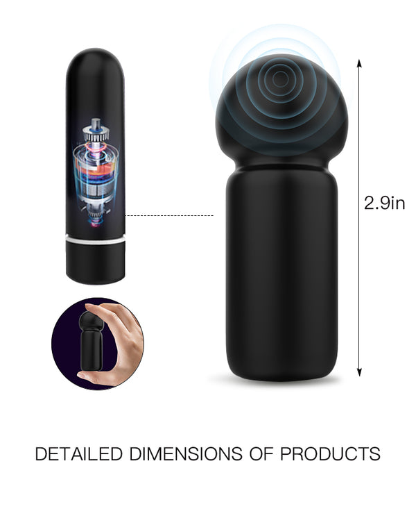 Noir Sphere Mini Wand Vibrator – Compact Silicone Massager with Powerful Vibration