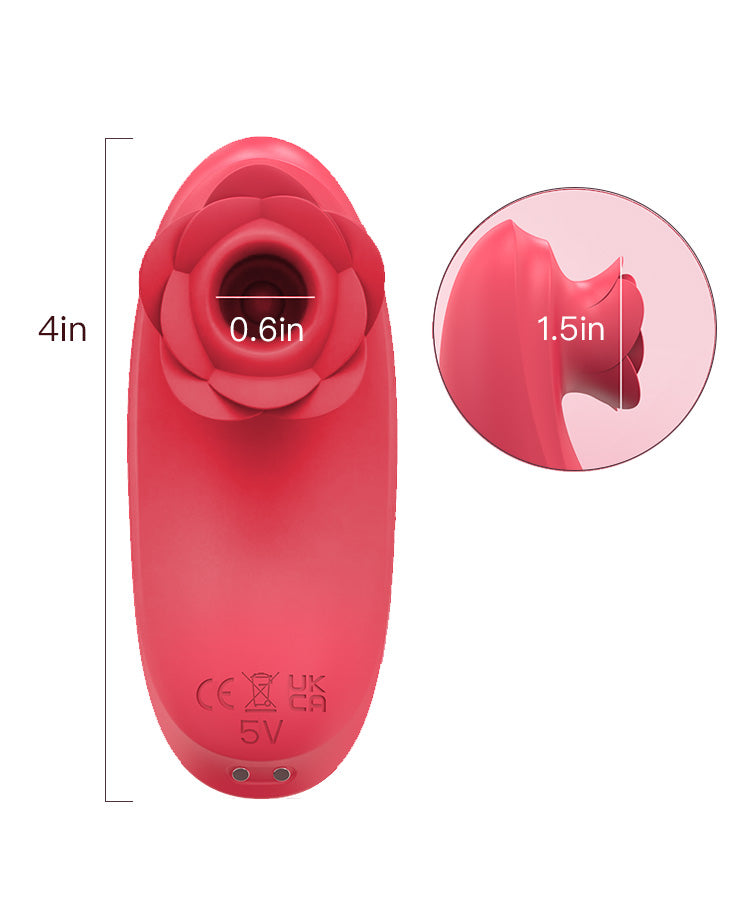 rose sucker- Ergonomic Silicone pleasure Toy with suction & Vibration