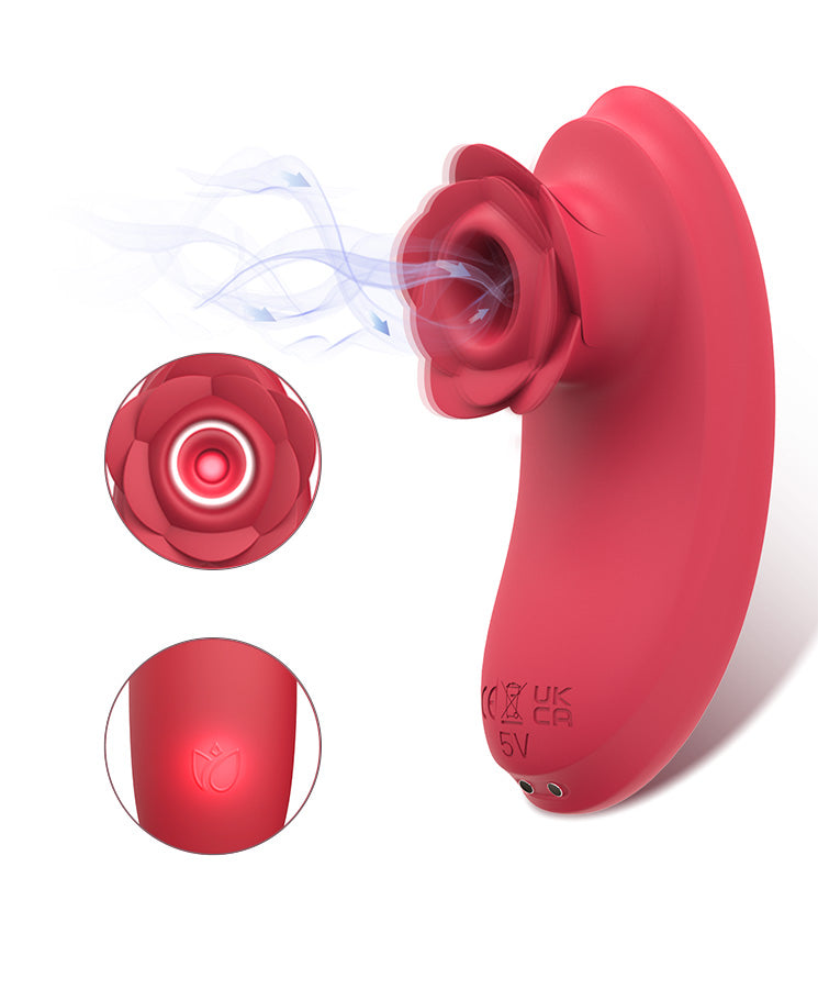 rose sucker- Ergonomic Silicone pleasure Toy with suction & Vibration