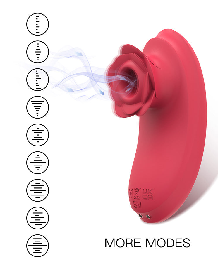 rose sucker- Ergonomic Silicone pleasure Toy with suction & Vibration