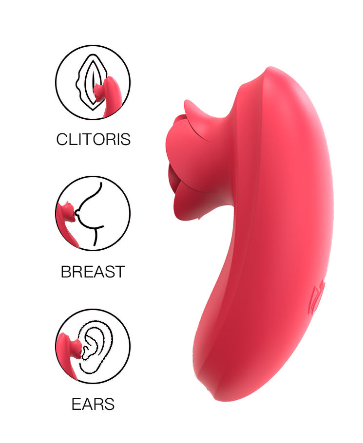 rose sucker- Ergonomic Silicone pleasure Toy with suction & Vibration